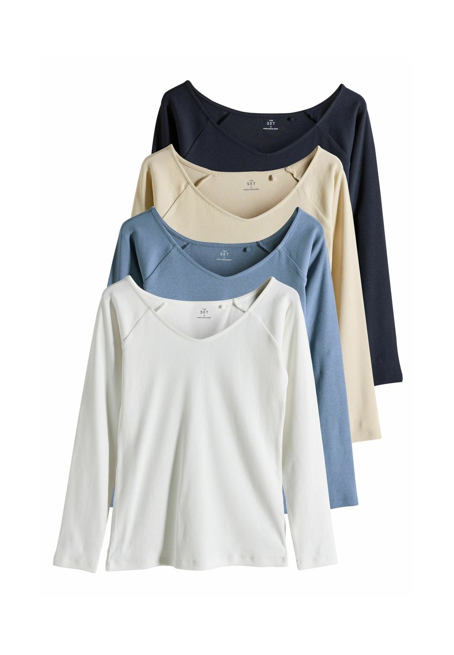 Топ THE SET REGULAR FIT V-NECK 4 PACK, Cream/Navy Blue/Stone/Blue
Топ THE SET REGULAR FIT V-NECK 4 PACK, Cream/Navy Blue/Stone/Blue