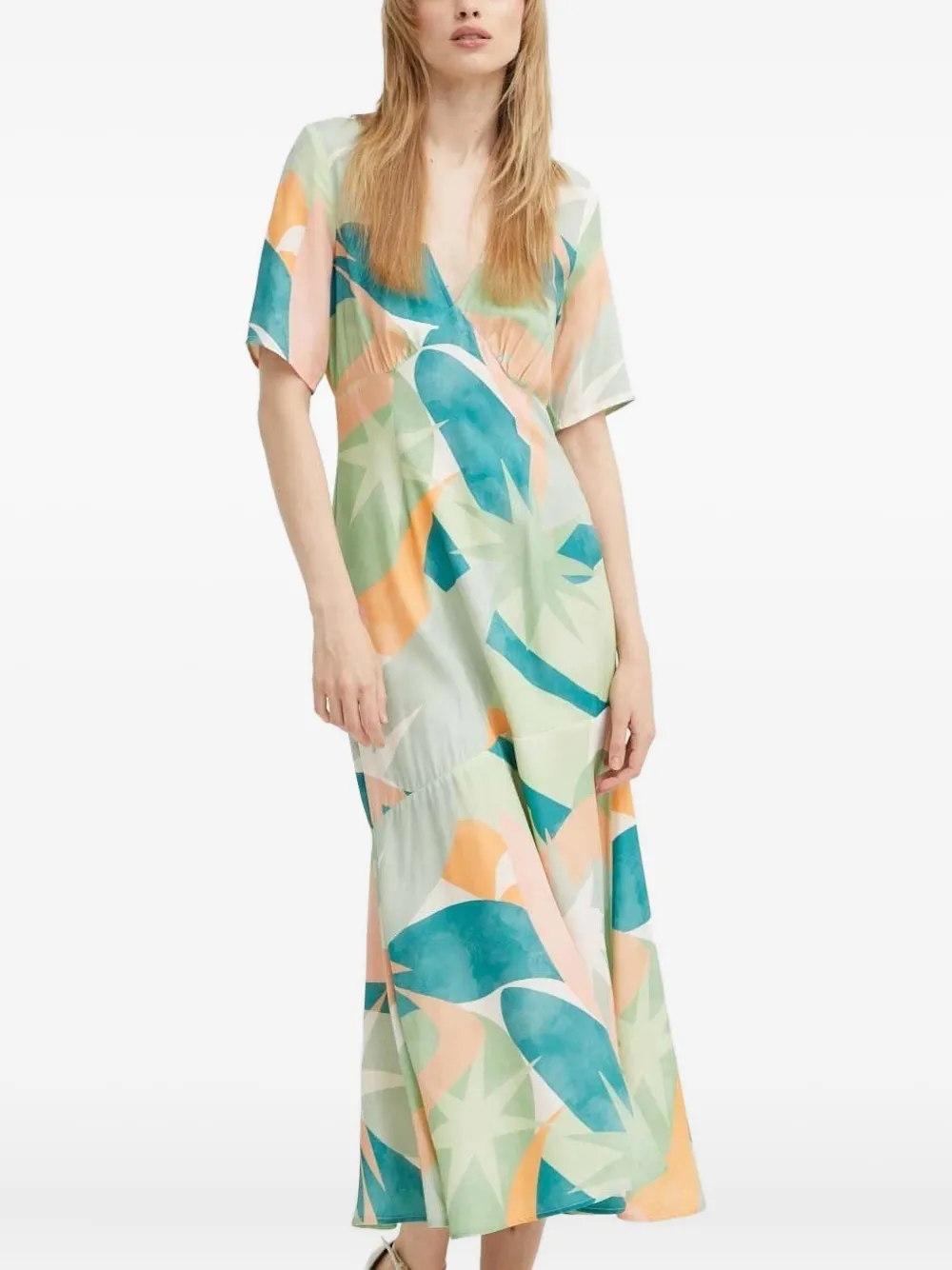 Платье макси миди с абстрактным принтом NEVER FULLY DRESSED, зеленый
Платье макси миди с абстрактным принтом NEVER FULLY DRESSED, зеленый