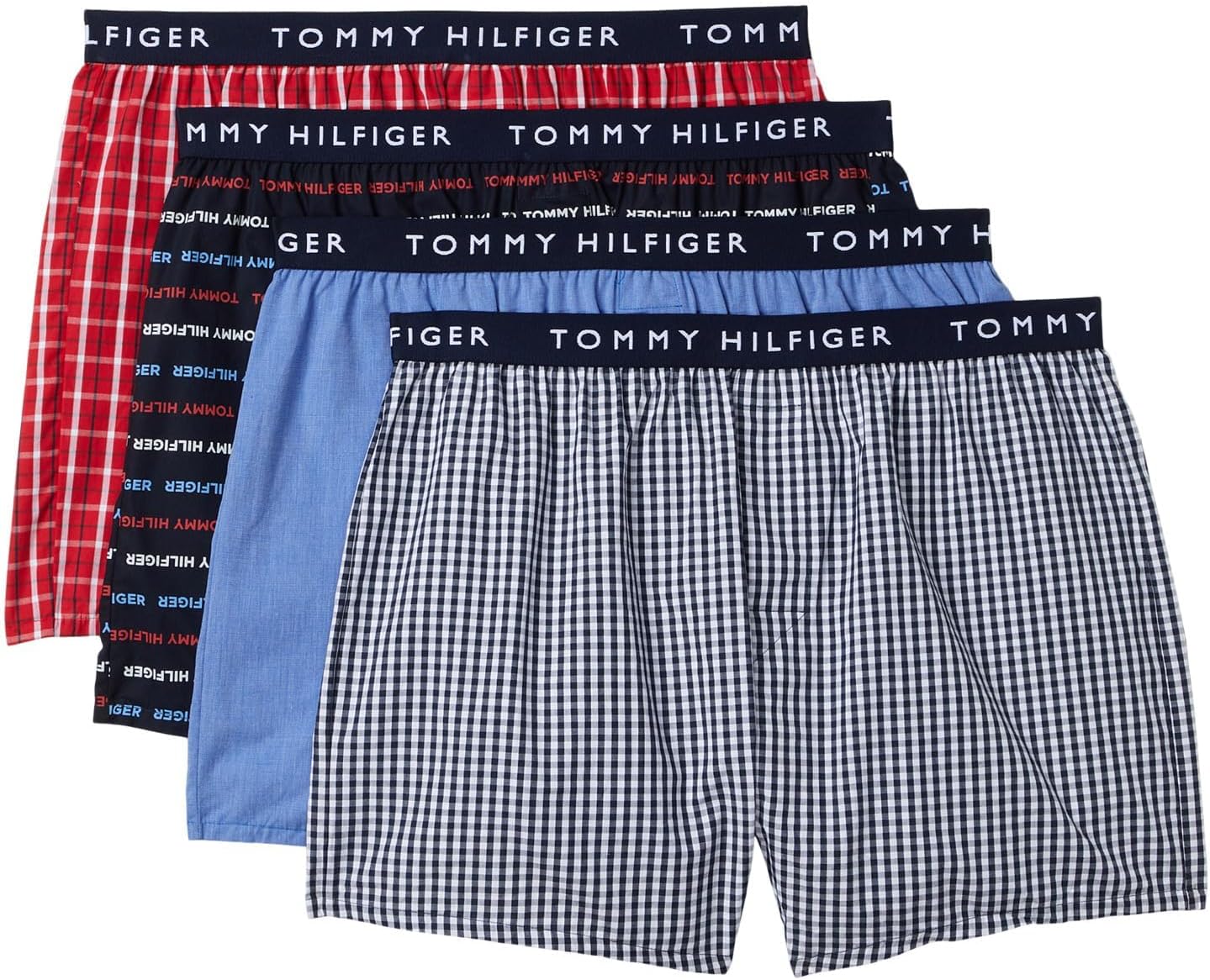 Мужские классические хлопковые боксеры Tommy Hilfiger, комплект из 4 пар, Primary Red Plaid, Desert Sky Logo Print, Royalty, Desert Sky Gingham
Мужские классические хлопковые боксеры Tommy Hilfiger, комплект из 4 пар, Primary Red Plaid, Desert Sky Logo Print, Royalty, Desert Sky Gingham