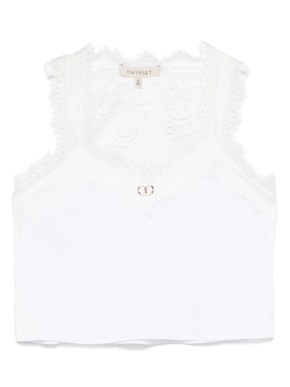 Топ с кружевной отделкой TWINSET Kids, белый
Топ с кружевной отделкой TWINSET Kids, белый