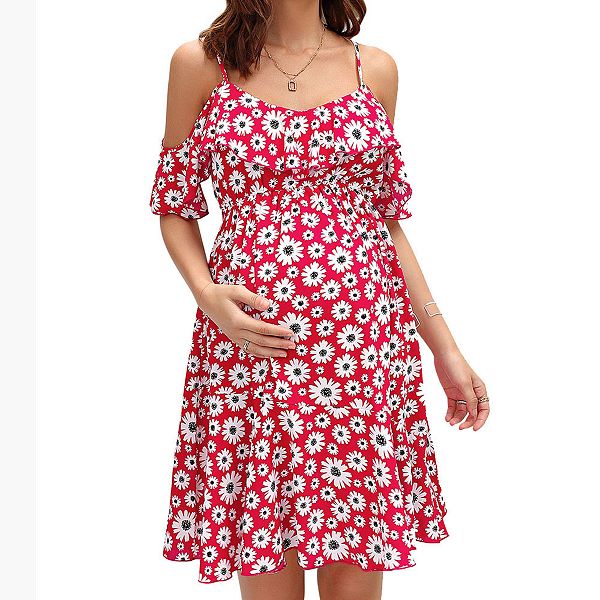 Платье для беременных с принтом ромашек, асимметричным подолом и эластичной талией Joyjoy, Red
Платье для беременных с принтом ромашек, асимметричным подолом и эластичной талией Joyjoy, Red