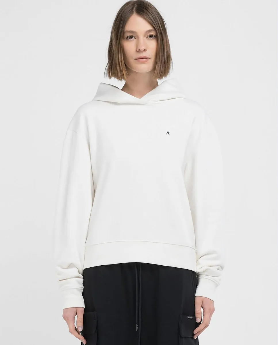 Женская толстовка с капюшоном Replay, белый 
Женская толстовка с капюшоном Replay, белый