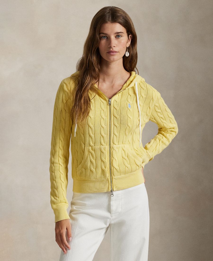 Женская хлопковая толстовка крупной вязки на молнии Polo Ralph Lauren, Fall Yellow
Женская хлопковая толстовка крупной вязки на молнии Polo Ralph Lauren, Fall Yellow