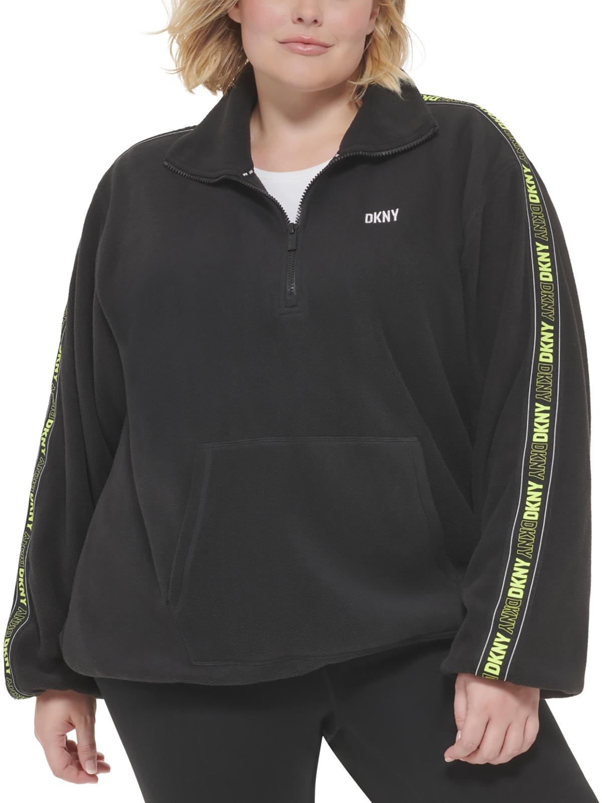 Плюс Женский флисовый свитер с воротником-стойкой и застежкой-молнией 3/4 DKNY, цвет black/zest
Плюс Женский флисовый свитер с воротником-стойкой и застежкой-молнией 3/4 DKNY, цвет black/zest