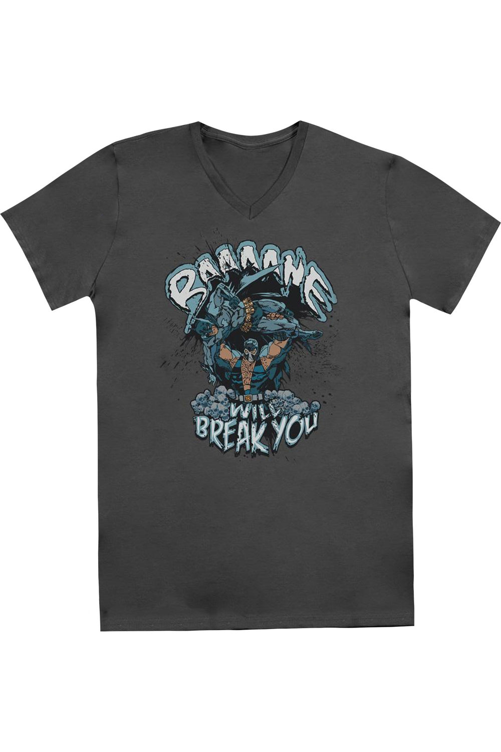 Футболка с коротким рукавом и V-образным вырезом для взрослых «Бэтмен Бэйн сломает тебя» Gildan, цвет charcoal 
Футболка с коротким рукавом и V-образным вырезом для взрослых «Бэтмен Бэйн сломает тебя» Gildan, цвет charcoal