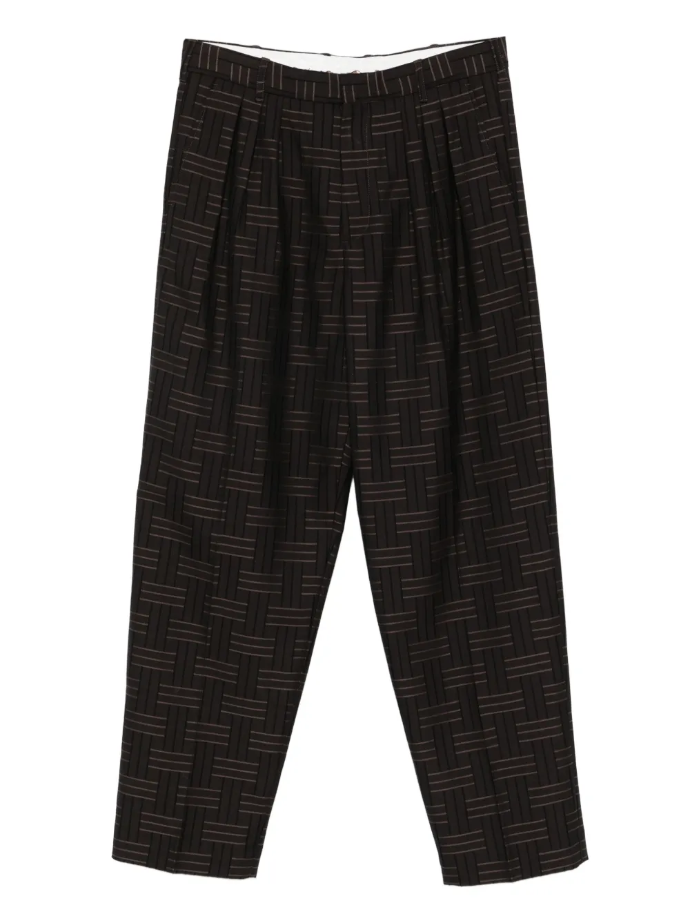 Плиссированные брюки прямого кроя KENZO, коричневый
Плиссированные брюки прямого кроя KENZO, коричневый