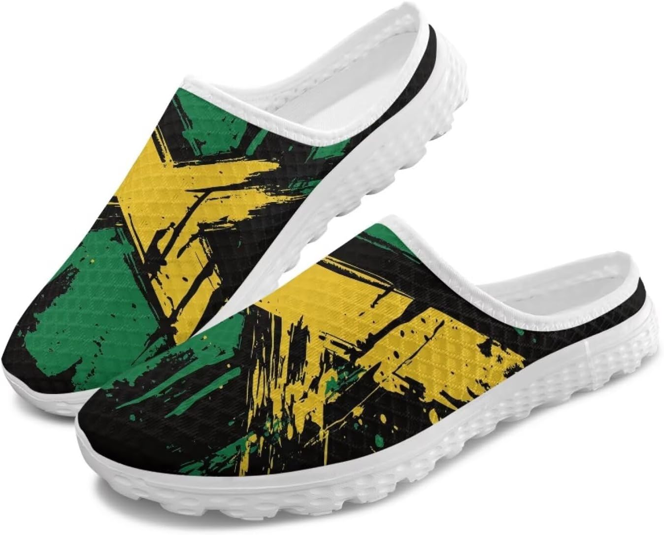 Женские кроссовки Tomeusey Half Sport с сеткой - легкие прогулочные кроссовки с мягкой подошвой и удобной стелькой для повседневного использования, Jamaican Flag-4
Женские кроссовки Tomeusey Half Sport с сеткой - легкие прогулочные кроссовки с мягкой подошвой и удобной стелькой для повседневного использования, Jamaican Flag-4