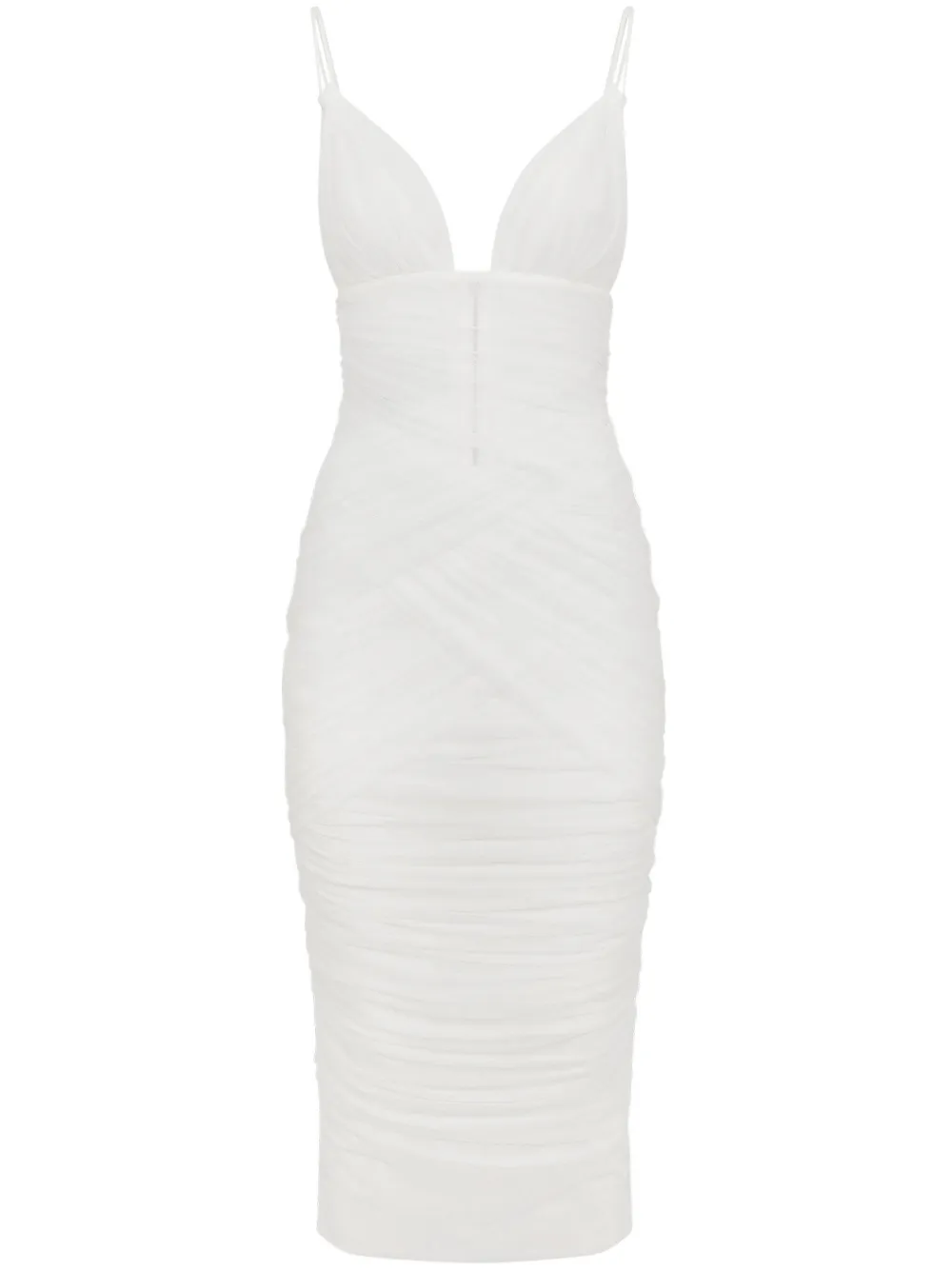 Платье из тюля с драпировкой DOLCE & GABBANA, белый
Платье из тюля с драпировкой DOLCE & GABBANA, белый