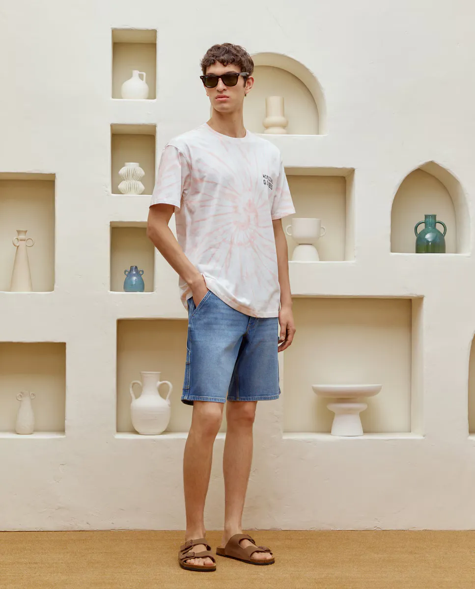 Бермуды мужские в стиле ковбойских плотницких Green Coast, индиго 
Бермуды мужские в стиле ковбойских плотницких Green Coast, индиго