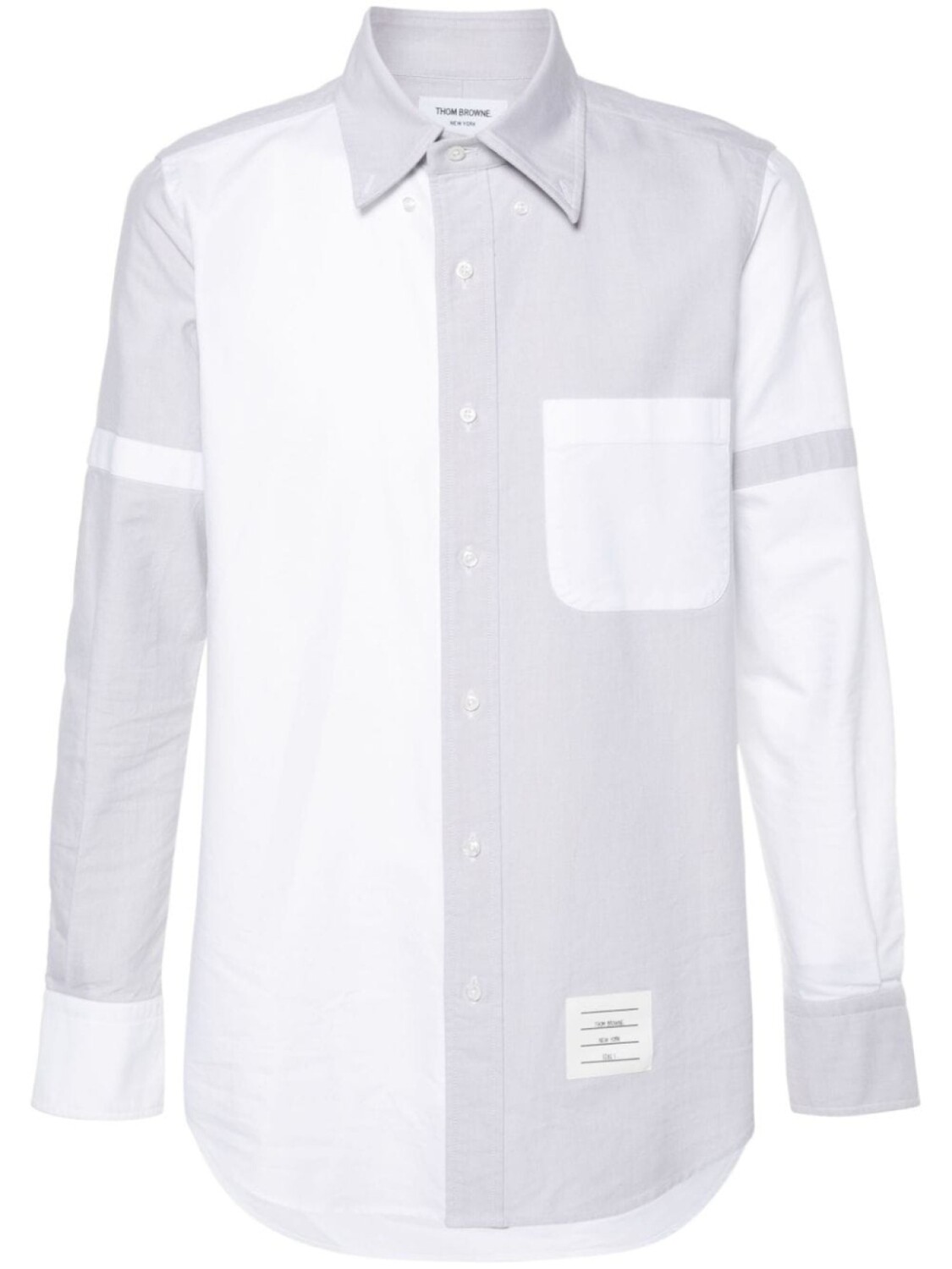 Рубашка с регулируемыми ремешками на рукавах Thom Browne, серый
Рубашка с регулируемыми ремешками на рукавах Thom Browne, серый