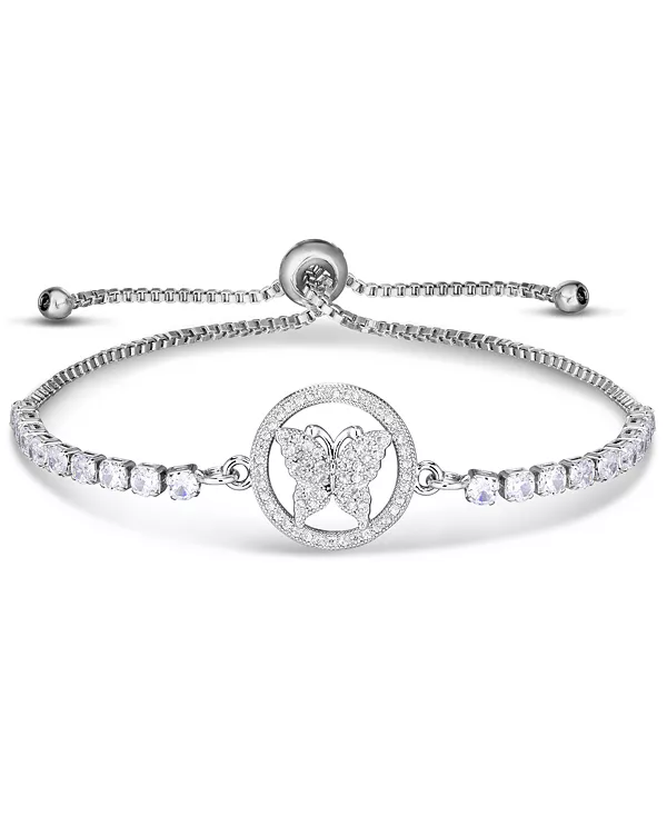 Браслет-Боло с регулируемым замком-ползунком из кубического циркония в форме бабочки, посеребренный Macy'S, silver
Браслет-Боло с регулируемым замком-ползунком из кубического циркония в форме бабочки, посеребренный Macy'S, silver