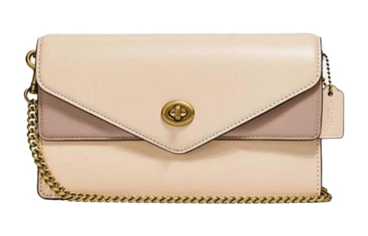 COACH Кожаный конверт через плечо с пыльно-розовыми акцентами
COACH Кожаный конверт через плечо с пыльно-розовыми акцентами