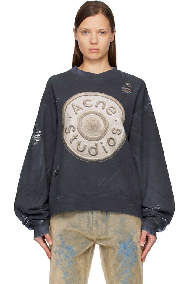 Acne Studios Серая толстовка с логотипом
Acne Studios Серая толстовка с логотипом