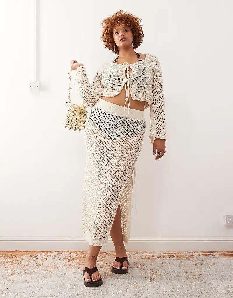 Юбка макси Noisy May Curve с завязками крючком, бежевого цвета
Юбка макси Noisy May Curve с завязками крючком, бежевого цвета