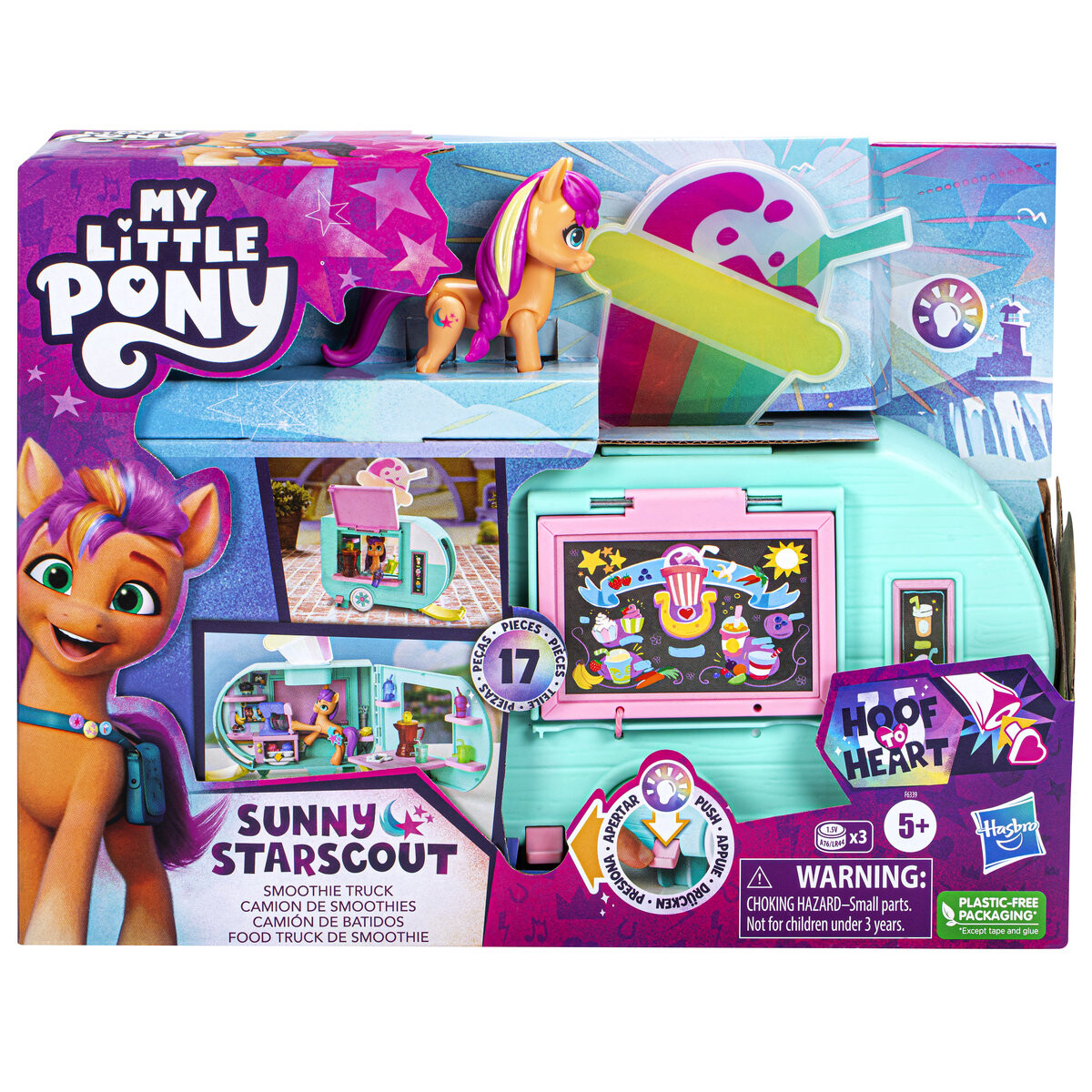 Набор Hasbro, My Little Pony, Sunny Starscout и Smoothie Truck + 1 фигурка, F6339
Набор Hasbro, My Little Pony, Sunny Starscout и Smoothie Truck + 1 фигурка, F6339