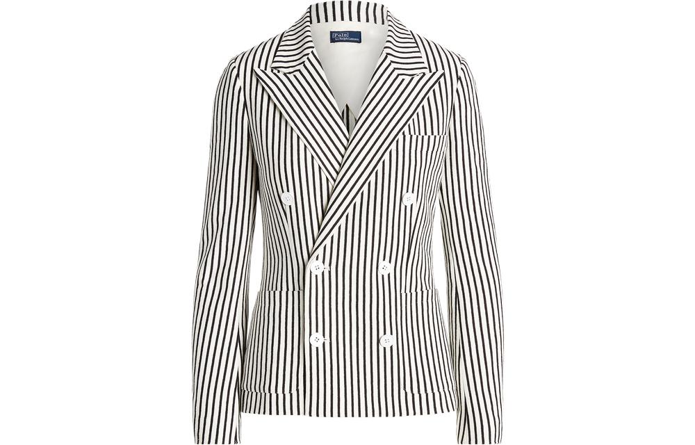 Полосатый двубортный блейзер Polo Ralph Lauren, черный
Полосатый двубортный блейзер Polo Ralph Lauren, черный