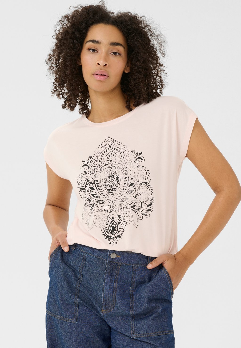 Футболка с принтом MALLY Kaffe, розовый 
Футболка с принтом MALLY Kaffe, розовый