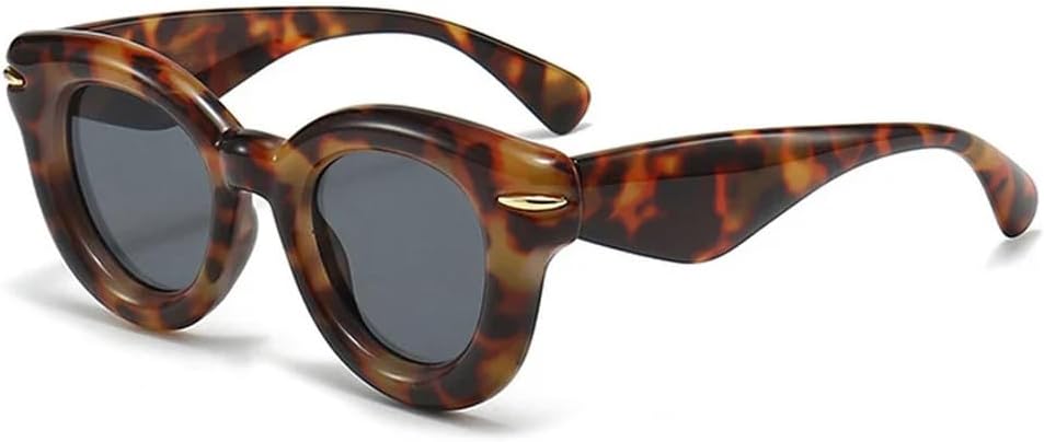 Женские модные овальные солнцезащитные очки конфетных цветов с ретро-заклепками. Мужские модные круглые солнцезащитные очки в стиле панк с защитой от УФ-излучения UV400 WNCKSQ, Leopard Grey
Женские модные овальные солнцезащитные очки конфетных цветов с ретро-заклепками. Мужские модные круглые солнцезащитные очки в стиле панк с защитой от УФ-излучения UV400 WNCKSQ, Leopard Grey