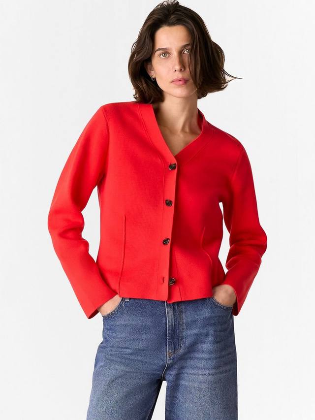 Кардиган с деталями из швов Whistles, красный
Кардиган с деталями из швов Whistles, красный