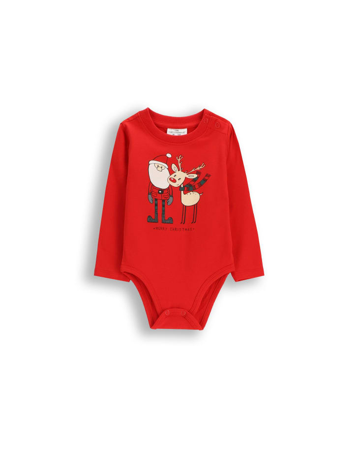 Coccodrillo Рождественский боди с длинными рукавами, красный
Coccodrillo Рождественский боди с длинными рукавами, красный