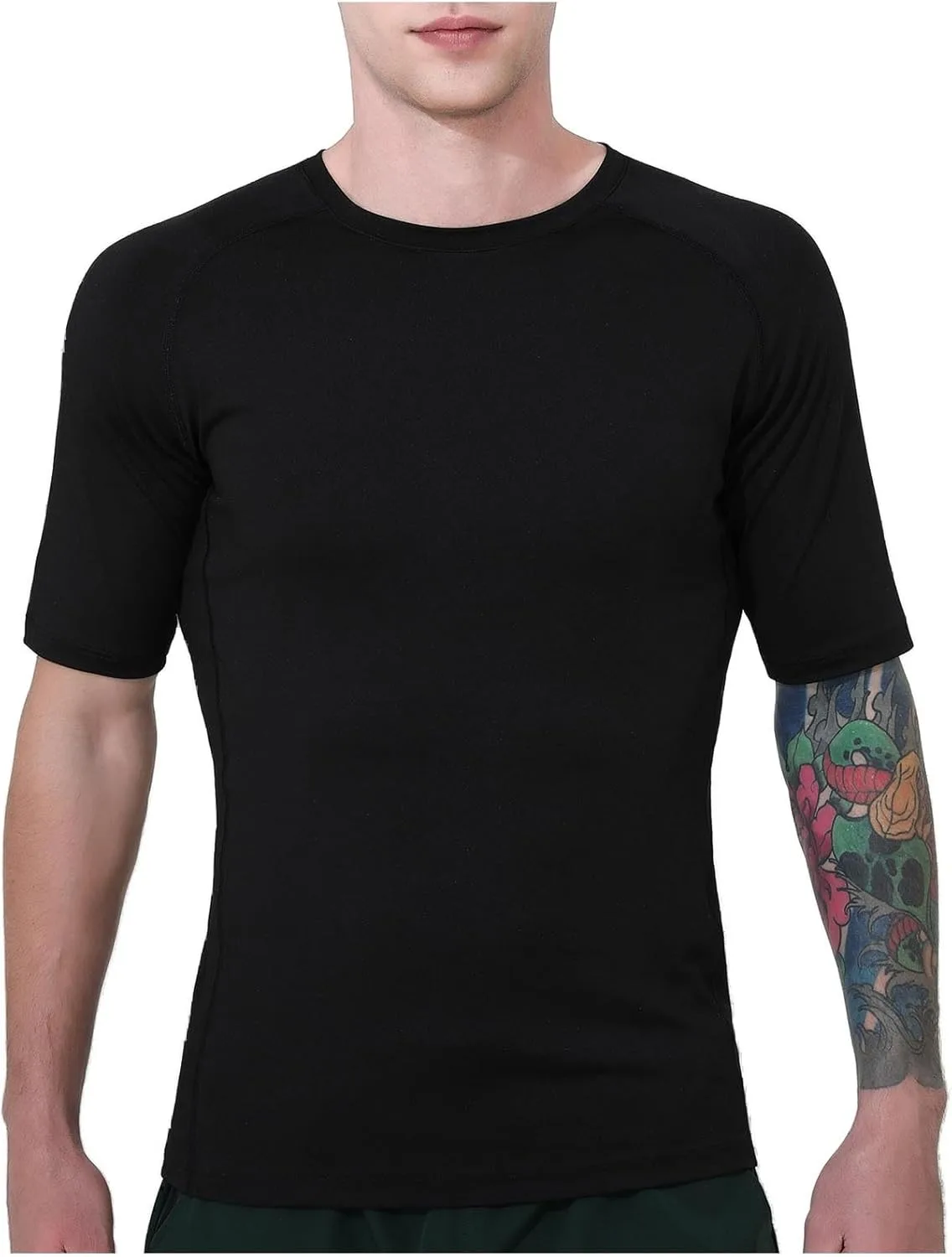 Мужская компрессионная футболка с коротким рукавом для спорта и тренировок QUNPIU
Мужская компрессионная футболка с коротким рукавом для спорта и тренировок QUNPIU