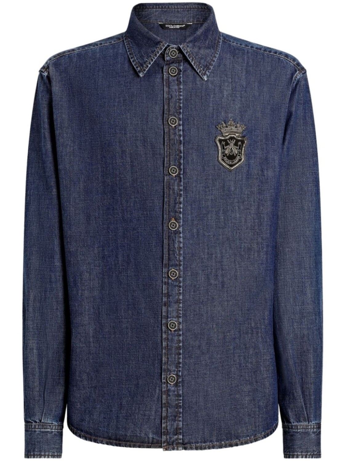 Джинсовая рубашка с нашивкой-логотипом Dolce & Gabbana, синий
Джинсовая рубашка с нашивкой-логотипом Dolce & Gabbana, синий