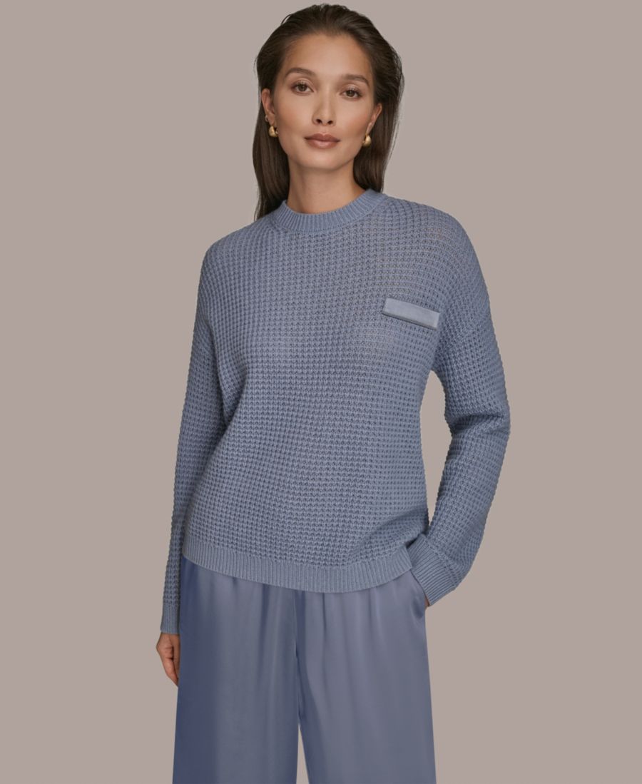 Женский свитер с длинными рукавами и вафельной вязкой Donna Karan Weekend, Tempest/Silver
Женский свитер с длинными рукавами и вафельной вязкой Donna Karan Weekend, Tempest/Silver