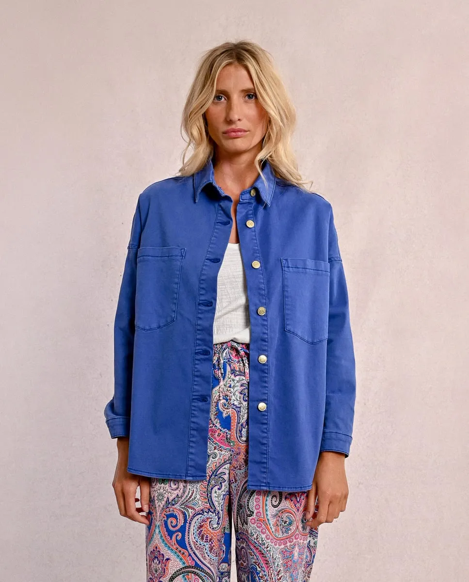 Женская рубашка с накладными карманами Molly Bracken, синий
Женская рубашка с накладными карманами Molly Bracken, синий