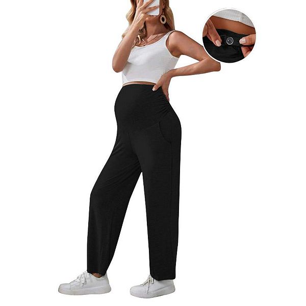 Женские брюки для беременных прямого кроя с карманами и высокой талией Clearflower, Black
Женские брюки для беременных прямого кроя с карманами и высокой талией Clearflower, Black