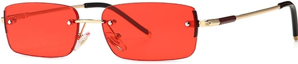 Узкие прямоугольные солнцезащитные очки для мужчин без оправы, металлические, маленькие, в стиле ретро, солнцезащитные очки для мужчин с защитой от УФ-излучения UV400, золотистые, синие, зеленые WNCKSQ, Gold With Red
Узкие прямоугольные солнцезащитные очки для мужчин без оправы, металлические, маленькие, в стиле ретро, солнцезащитные очки для мужчин с защитой от УФ-излучения UV400, золотистые, синие, зеленые WNCKSQ, Gold With Red