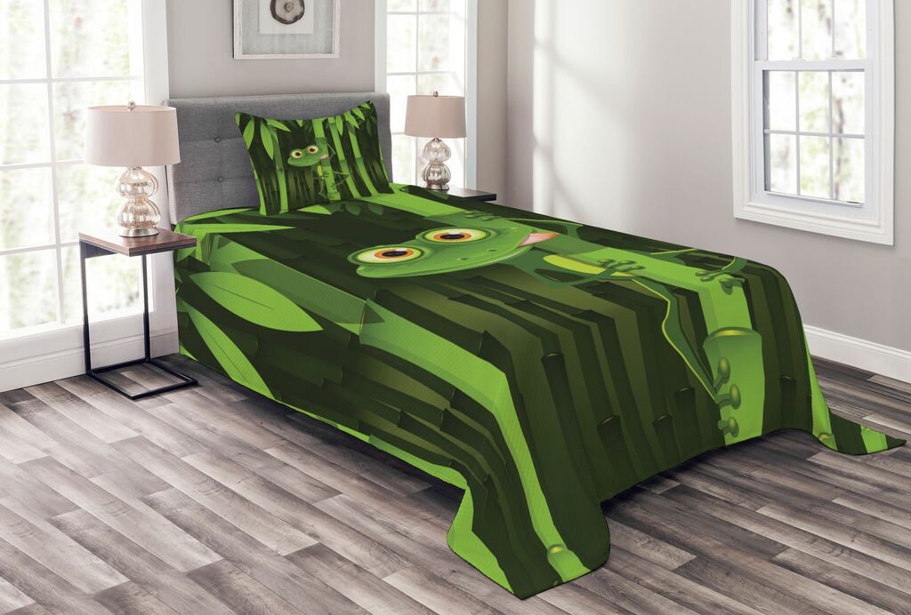 ABAKUHAUS Комплект бамбукового покрывала, Jungle Trees Fun Frog, комплект с моющимися наволочками, для односпальных кроватей 170 x 220 см, зеленый
ABAKUHAUS Комплект бамбукового покрывала, Jungle Trees Fun Frog, комплект с моющимися наволочками, для односпальных кроватей 170 x 220 см, зеленый