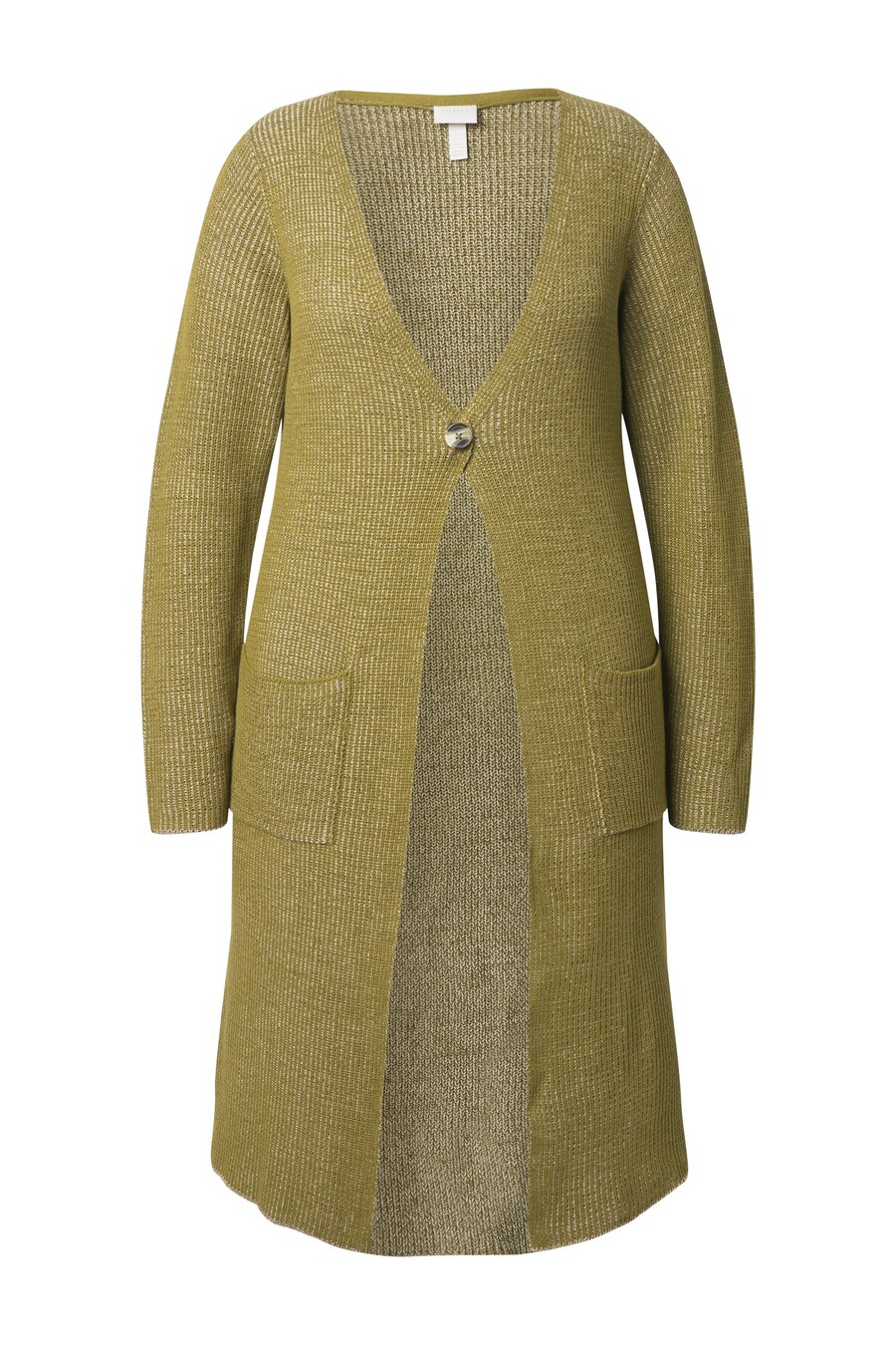 Вязаный кардиган Ulla Popken, желтый
Вязаный кардиган Ulla Popken, желтый