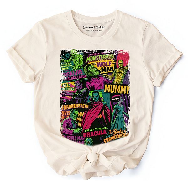 Футболка с классическими монстрами из хоррор-комиксов, винтажная хэллоуинская Ornamentallyyou, Natural
Футболка с классическими монстрами из хоррор-комиксов, винтажная хэллоуинская Ornamentallyyou, Natural