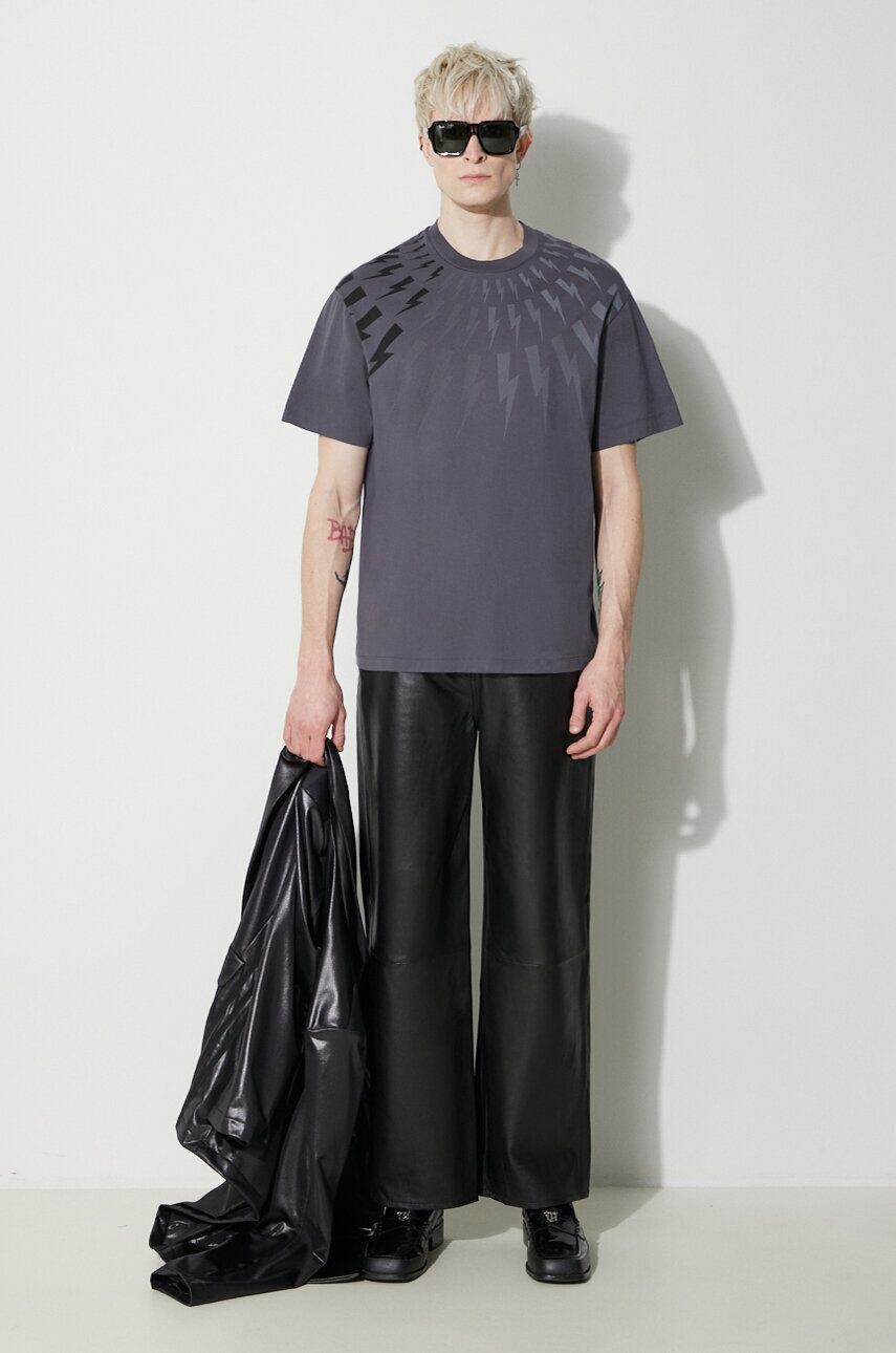 Хлопковая футболка EASY DROPPED SHOULDER FAIRISLE Neil Barrett, синий
Хлопковая футболка EASY DROPPED SHOULDER FAIRISLE Neil Barrett, синий