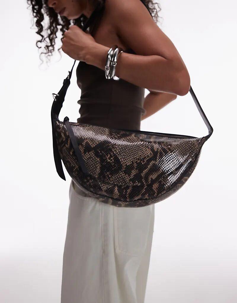 Сумка на плечо Topshop Cara из натуральной кожи со змеиным принтом
Сумка на плечо Topshop Cara из натуральной кожи со змеиным принтом