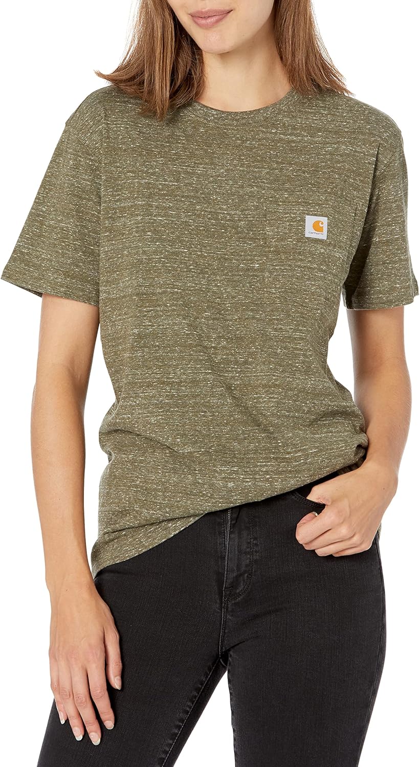 Carhartt женская футболка с карманом, свободный крой, плотная ткань, короткий рукав, Basil Snow Heather
Carhartt женская футболка с карманом, свободный крой, плотная ткань, короткий рукав, Basil Snow Heather