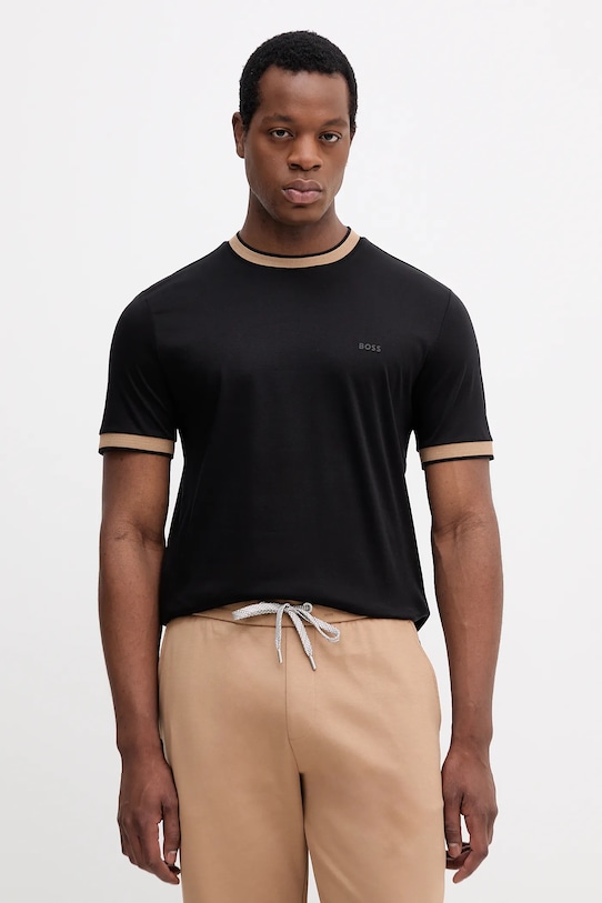 Хлопковая футболка Boss, черный
Хлопковая футболка Boss, черный