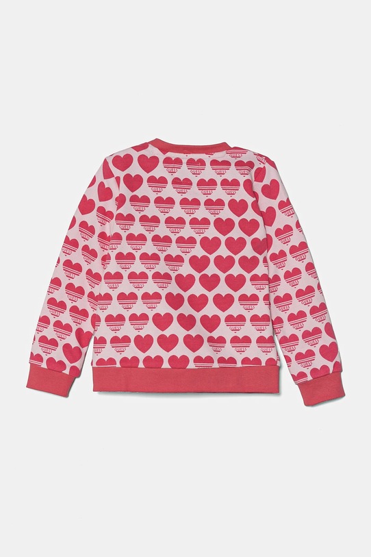 Детская хлопковая толстовка Guess, розовый 
Детская хлопковая толстовка Guess, розовый