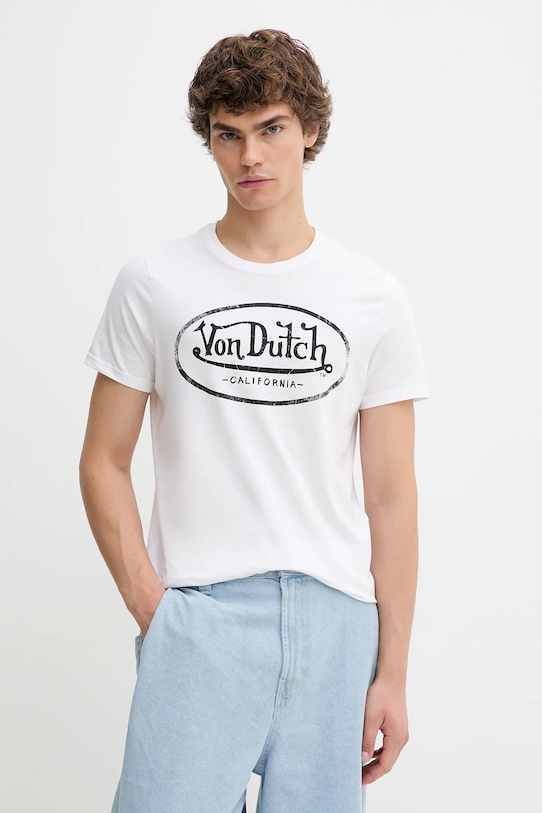 Хлопковая футболка Von Dutch, белый
Хлопковая футболка Von Dutch, белый