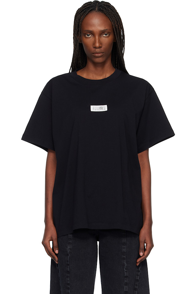 Цифровая хлопковая футболка Mm6 Maison Margiela, черный
Цифровая хлопковая футболка Mm6 Maison Margiela, черный