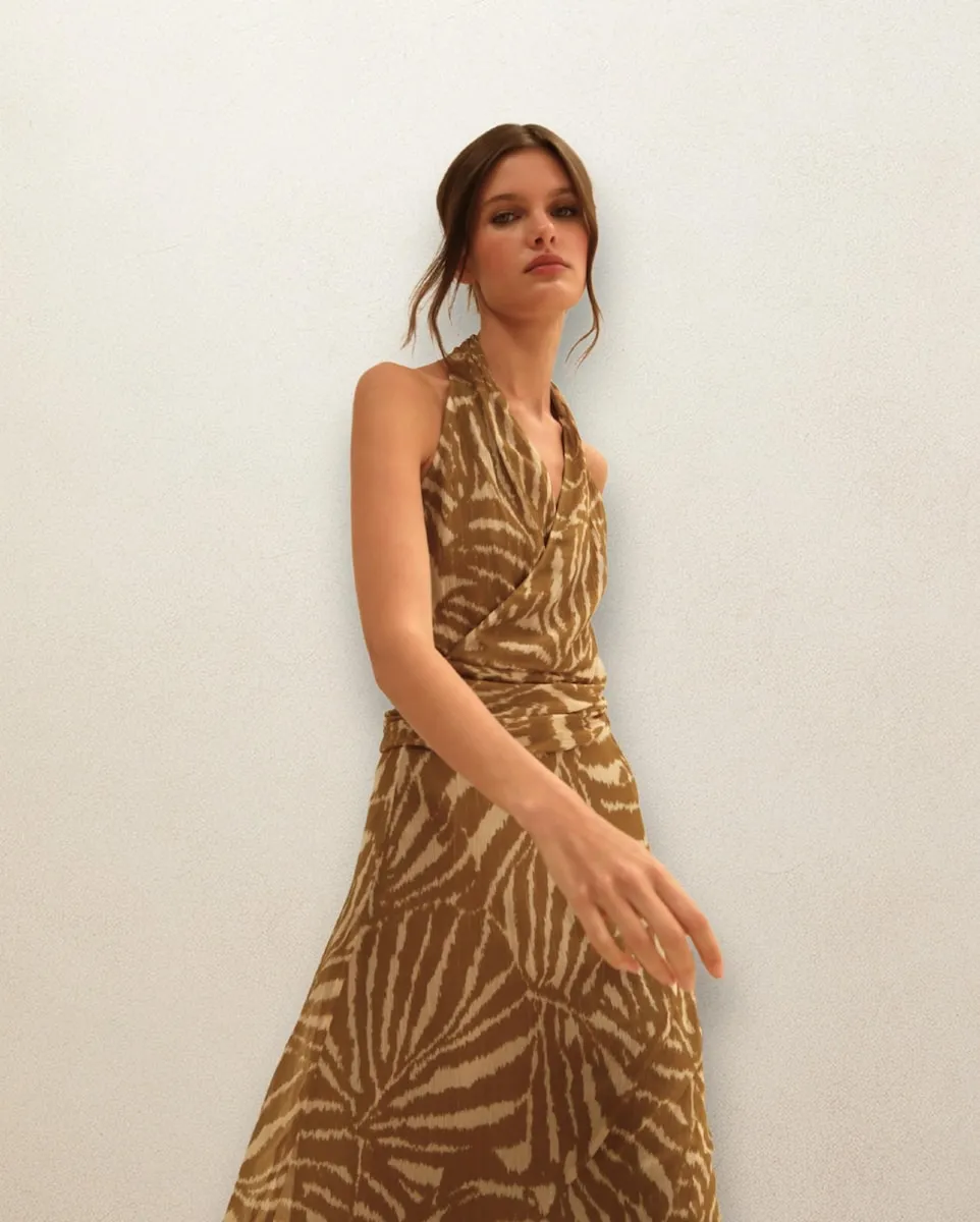 Женский топ без рукавов с принтом и бантом на шее Noon, зеленый
Женский топ без рукавов с принтом и бантом на шее Noon, зеленый