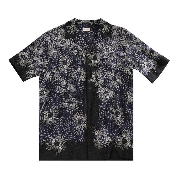 Рубашка Dries Van Noten Carltone Embroidered Shirt, Navy 
Рубашка Dries Van Noten Carltone Embroidered Shirt, Navy