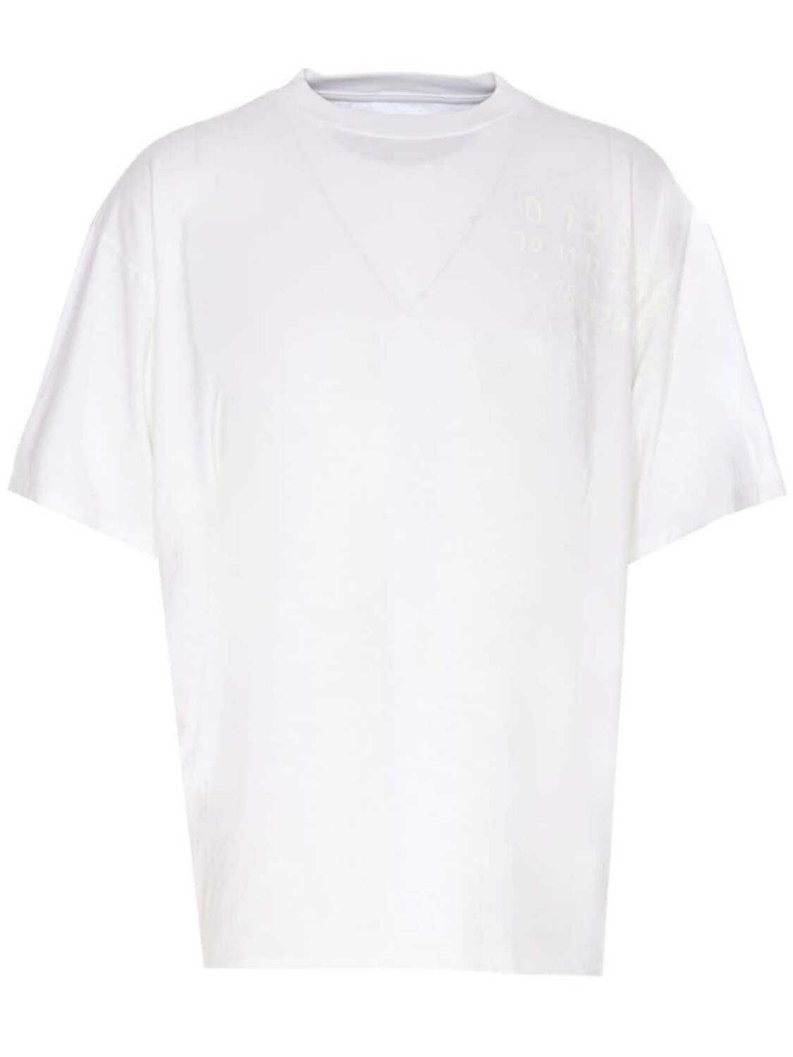 Футболка с принтом цифр MM6 Maison Margiela, белый 
Футболка с принтом цифр MM6 Maison Margiela, белый