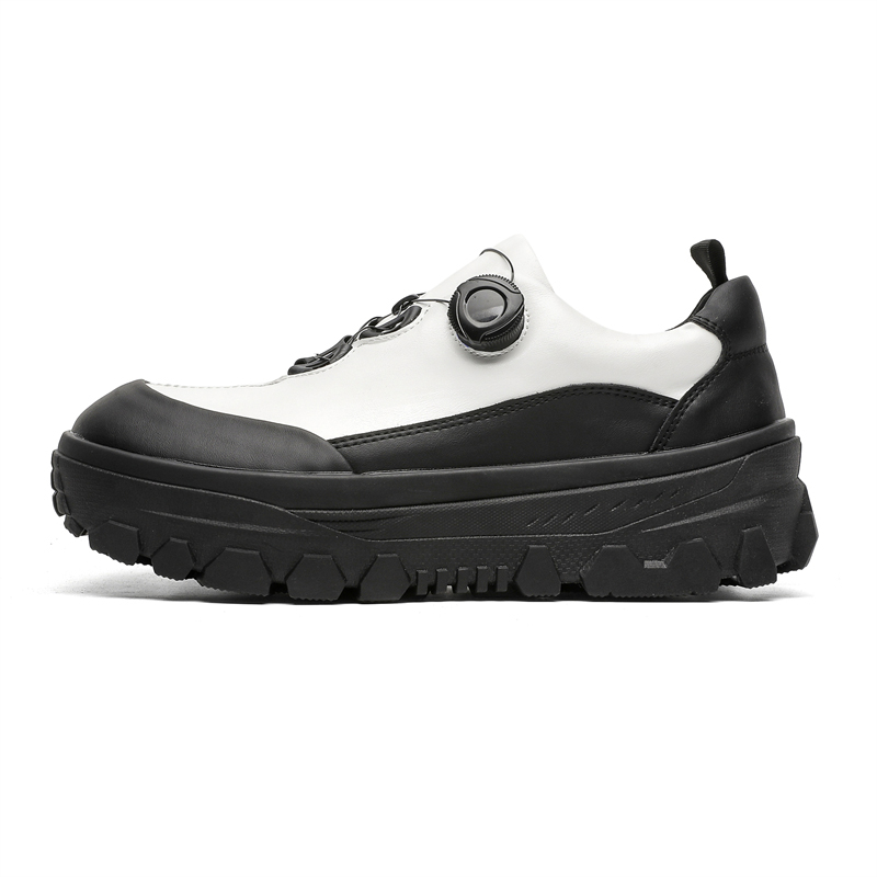 KUNGFUDEER Мужские белые противоскользящие повседневные кеды на платформе, цвет White 
KUNGFUDEER Мужские белые противоскользящие повседневные кеды на платформе, цвет White