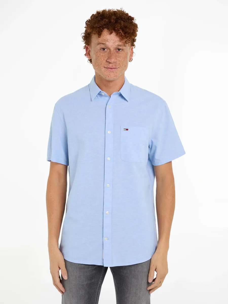 Рубашка с короткими рукавами Tommy Jeans "TJM REG LINEN BLEND SS SHIRT", с вышивкой логотипа, цвет Westside Blue
Рубашка с короткими рукавами Tommy Jeans "TJM REG LINEN BLEND SS SHIRT", с вышивкой логотипа, цвет Westside Blue