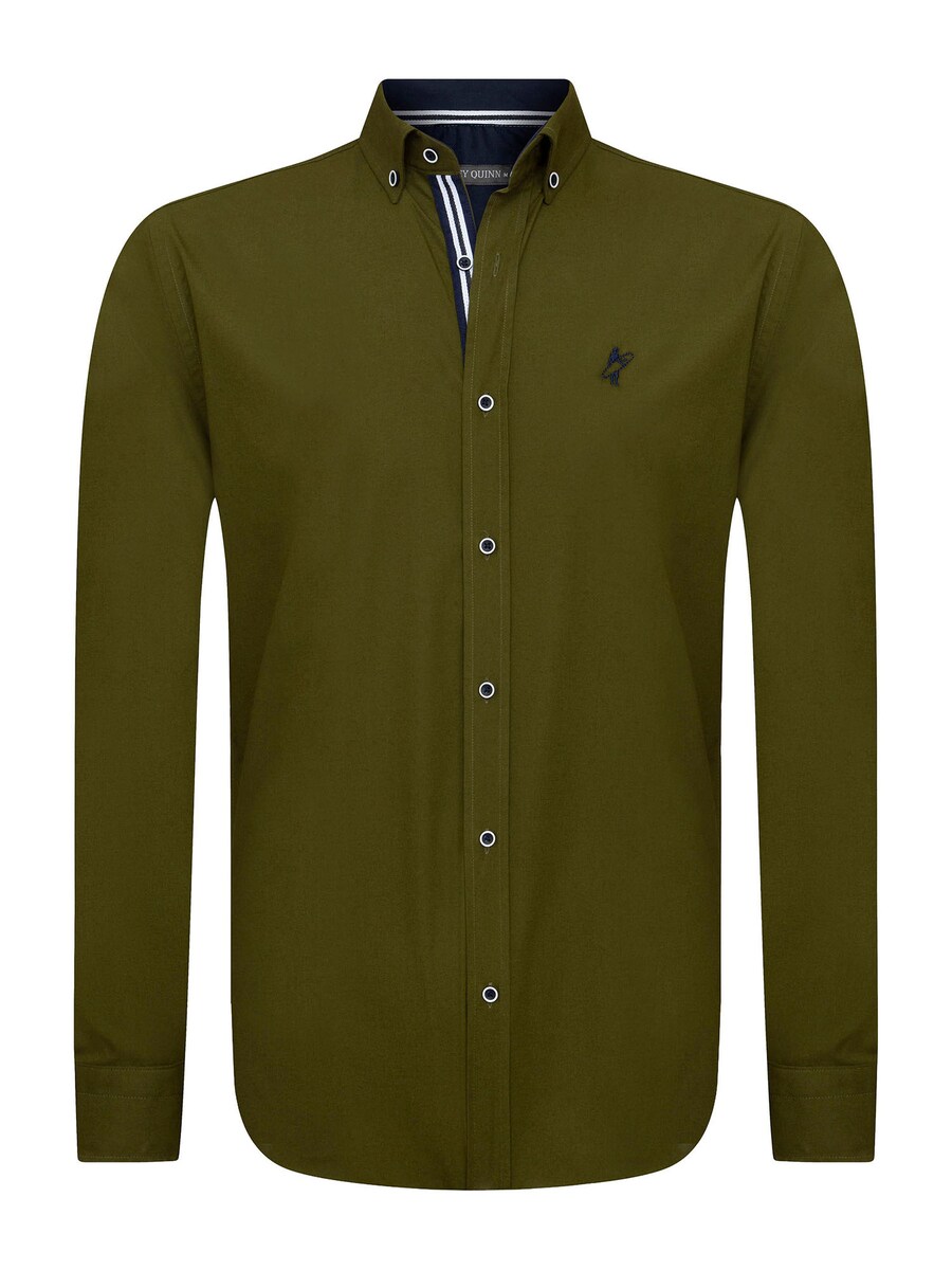 Рубашка обычного кроя на пуговицах Jacey Quinn, темно-зеленый 
Рубашка обычного кроя на пуговицах Jacey Quinn, темно-зеленый