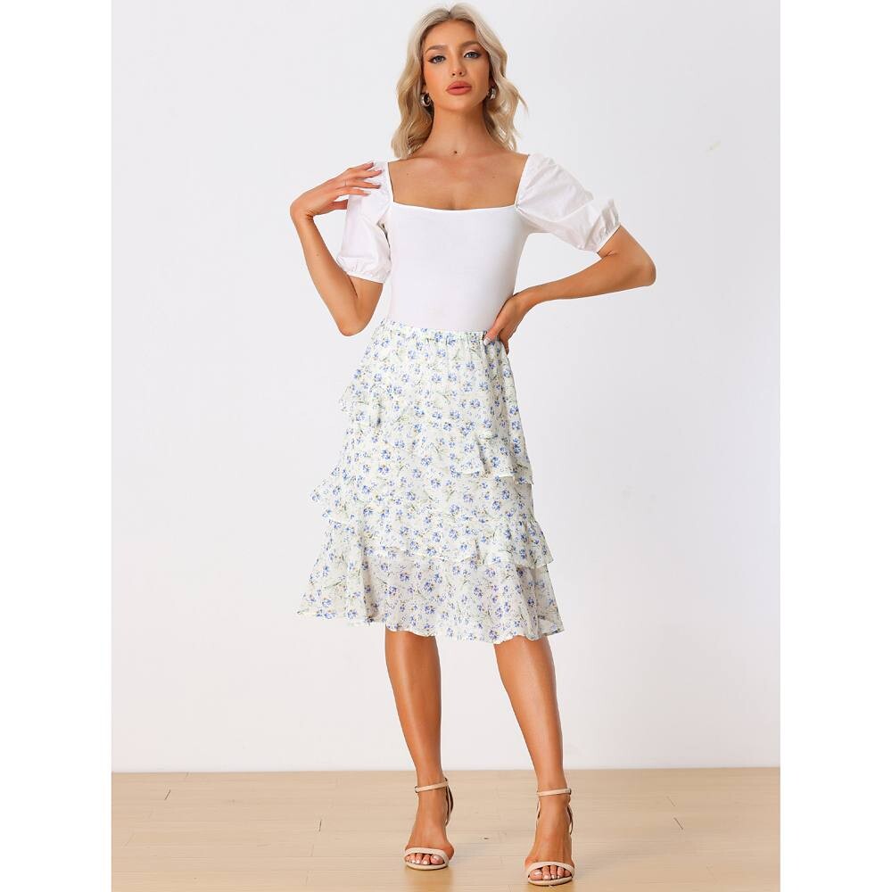 Женская многослойная шифоновая юбка-миди с эластичной резинкой на талии и оборками по краю ALLEGRA K, черный
Женская многослойная шифоновая юбка-миди с эластичной резинкой на талии и оборками по краю ALLEGRA K, черный