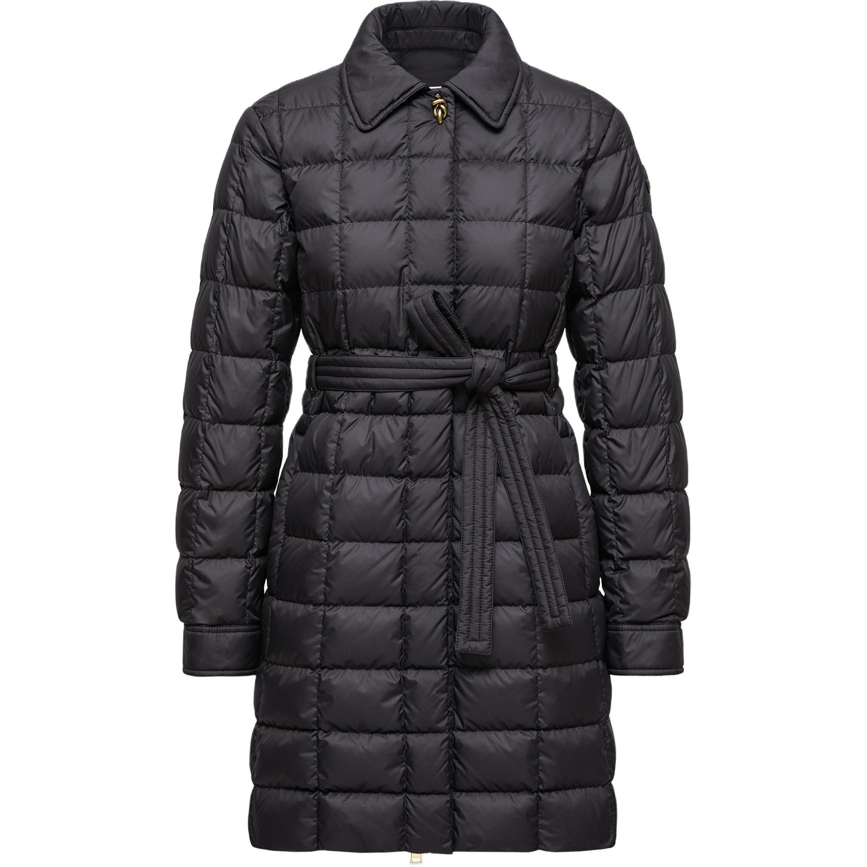 Стёганое пальто с поясом Moncler, черный
Стёганое пальто с поясом Moncler, черный