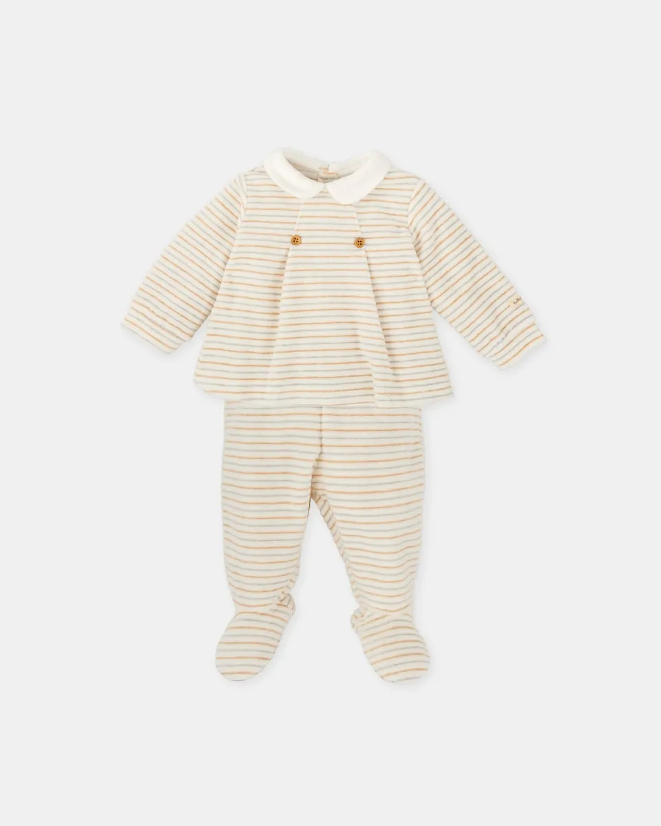 Детский комплект из двух частей с полосатыми носочками Tutto Piccolo, светло-бежевый
Детский комплект из двух частей с полосатыми носочками Tutto Piccolo, светло-бежевый