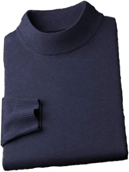 Свитер с высоким воротником, вязаный пуловер с длинным рукавом
Свитер с высоким воротником, вязаный пуловер с длинным рукавом